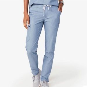 FIGS scrub bottom YOLA heather indigo